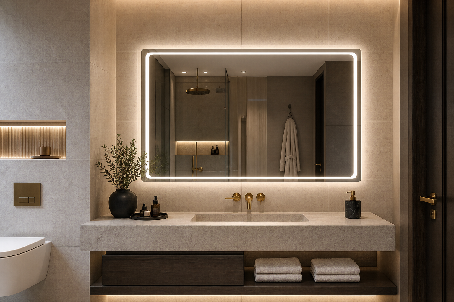 LED bathroom mirror